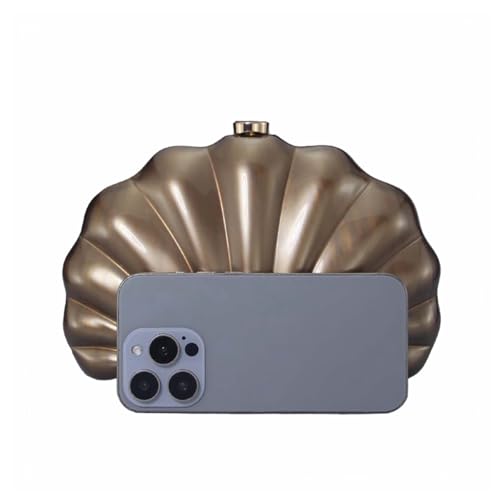 Image of Women Pearl Shell Acrylic Clutch Shell Purse Chain Shoulder Bag Ladies Wedding Clutch Prom Evening Handbag