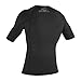 O'Neill Wetsuits Men's Basic Skins UPF 50+ Short Sleeve Rash Guard, Black, X-Large