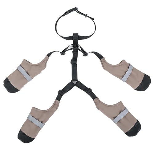 Zapatos Impermeables para Perros, Zapatos Antideslizantes para Perros, Botas Reflectantes para y Protectores de Patas con Correas Ajustables, Botines para para Caminatas en paviment