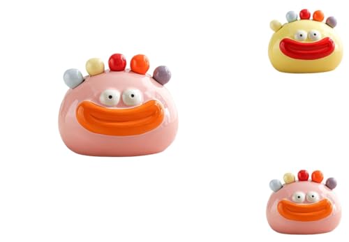 SJGEIDM フルーツフォークセット 金属 二股 可愛いユニコーン 異なるカラー 304ステンレス製 おしやれ 新築祝い 誕生日 贈り物 プレゼント 幸運になる置物 部屋飾り 実用性あるインテリア (ピンクのソーセージ口)