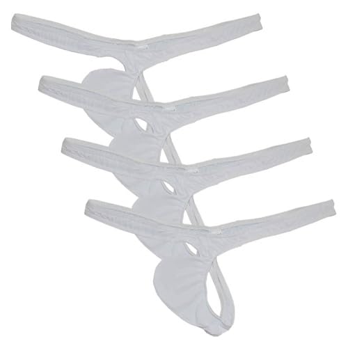 4-Pack Sexy Men's Sports Thong Bikini Underwear Narrow Front Hipster T-back Posing Jockstrap Tangas Panties