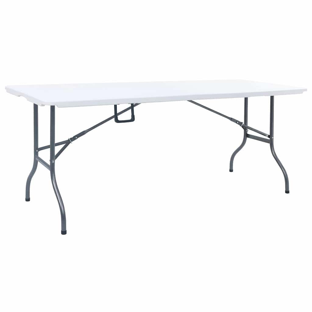 Składany stół kempingowy HDPE 180 x 72 x 72 cm Biały