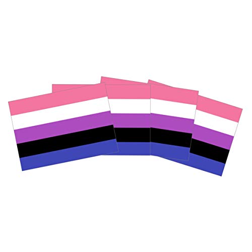Genderfluid Sticker Paket (30, 50 oder 100 Stück) 7,4 x 5,2cm Aufkleber Pride Lgbt