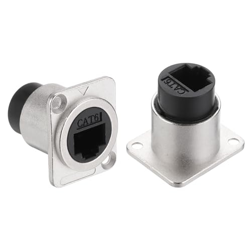 MECCANIXITY D Tipo Acoplador RJ45 Panel Hembra a Hembra 2 un miniatura 1