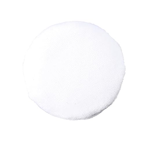 LIFKOME 5 Pcs Body Powder Puff Pure Cotton Round Makeup Puff with Ribbon for Easy Handling for Salon Home Travel Use Gentle Delicate