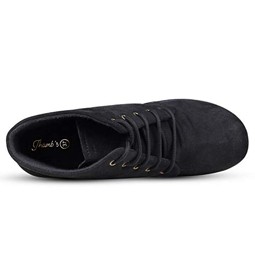 Image of Women's Suede Leather Ankle Boots(41,Black)