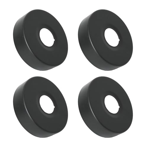 Hugwish Rosace Mitigeur Douche Acier Inoxydable (3/4) Ø 27 mm x Ø 80 mm x hauteur 19 mm 4pcs, Rosace Robinet, Garniture Pour Robinet De Douche Muraux (4, 80x19mm Noir)