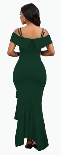 Image of FairyLove Women's One Shoulder Sleeveless Formal Ruched Bodycon Fashion Dress Belted Cocktail Dresses