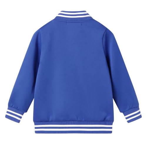 Image of LittleSpring Boys Girls Varsity Baseball Jacket Zip Up Bomber Jacket Thin 2-10Years