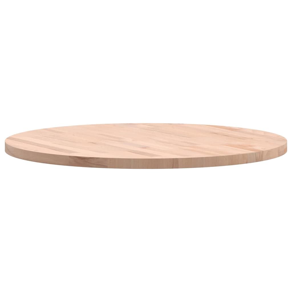 vidaXL Tablero Redondo, Superficie de Mesa Auxiliar, Tablero de Mesa de Centro, Tablero de Muebles de Repuesto, Madera Maciza de Haya Ø70X2,5 cm