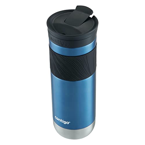 Contigo Byron Vacuum-Insulated Stainless Steel Travel Mug, 20oz - Leak-Proof Lid, BPA-Free, Blue Corn - Perfect Reusable Cup for Coffee or Water; hot and cold beverage holder by Contigo - Image 3