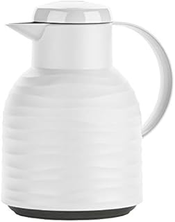 Emsa Samba N4011500 Insulated jug, Plastic Glass, 1 Liter, Wave White