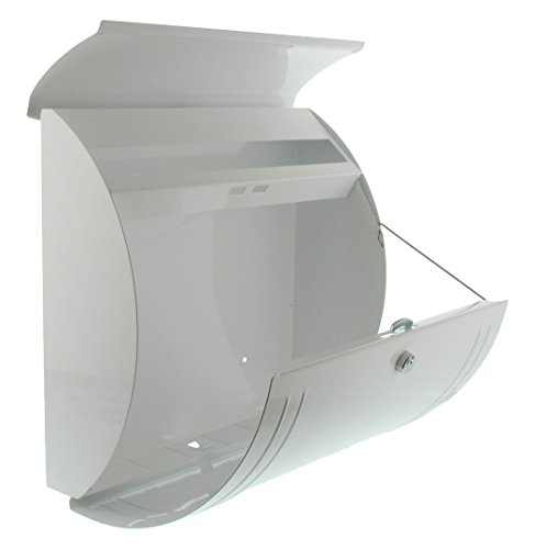 Burg-Wächter brievenbus met openingsstop, A4-inworp-formaat, EU-norm EN 13724, verzinkt staal, Modena 857 W, wit - Afbeelding 6