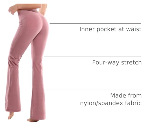 Image of BUBBLELIME 29 inch /31 inch /33 inch /35 inch /37 inch 3 Styles Women's High Waist Bootcut Yoga Pants Basic /Side Pockets Tummy Control Workout Flared