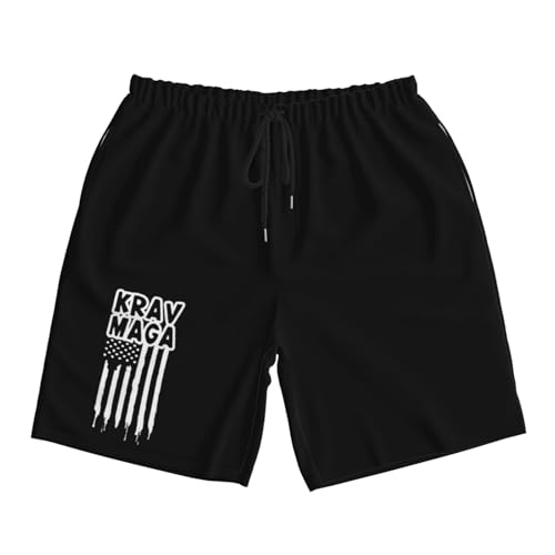 Krav MAGA American Flag Men's Quick-Dry Board Shorts 7