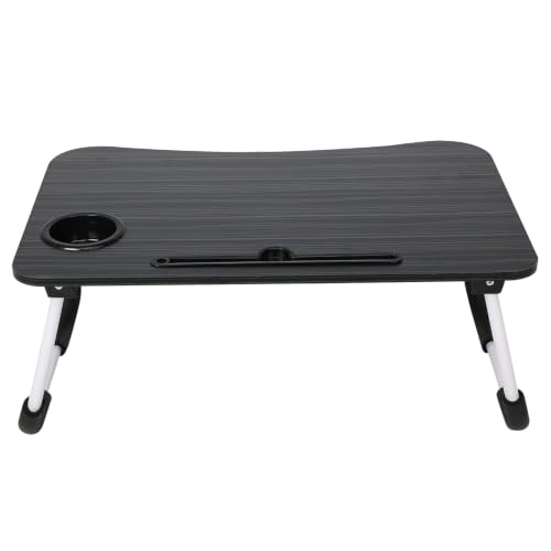 Image of VAAYU Multi-Purpose Laptop Table, Study Table| Bed Table| Adjustable Height, Portable for Office, Work Form Home | DIY Table, Easy to Assemble, Engineered (Old-Black)