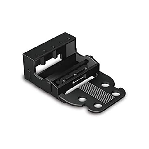 WAGO® Befestigungsadapter, für 5-Leiter-Klemmen, Serie 221 - 4 mm², für Schraubbefestigung, schwarz Cover