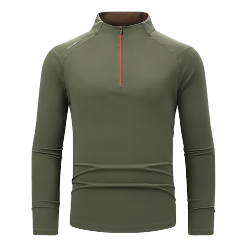 Amazon.com: Compression Long Sleeve Shirt Men Quarter Zip - Mens