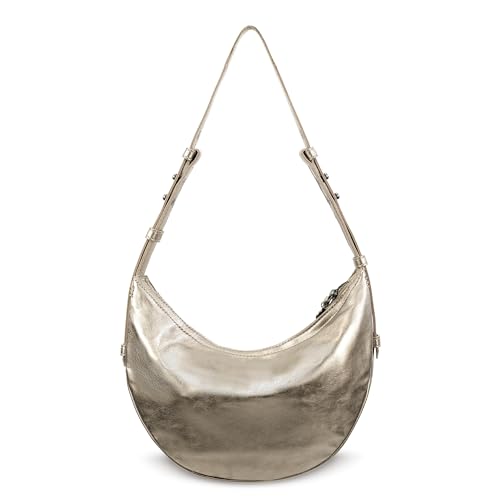 Image of The Sak Tess Crescent Shoulder Bag - Premium Women's Handbag for Everyday & Travel - Adjustable Strap with Zipper Closure