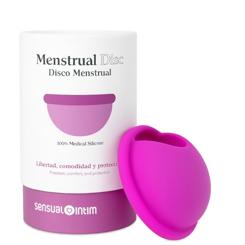 Disco Menstrual Reutilizable – Silicona Médica 100% – Cómodo durante el sexo – Tallas S y L – 12h Protección – Apto para Flujo Abundante – Sin Presión – Ecológico – Hipoalergénico (Pequeño)