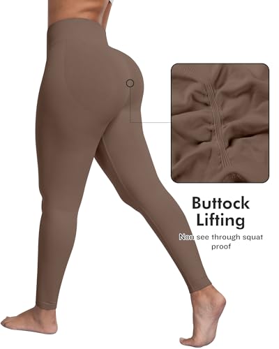 Image of ATHVOTAR Workout Gym Leggings Women, High Waisted Seamless Butt Lifting Scrunch Butt Sports Leggings