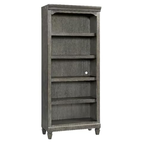 Intercon Foundry Home Office 76" Tall Bunching Bookcase, Brushed Pewter Cover