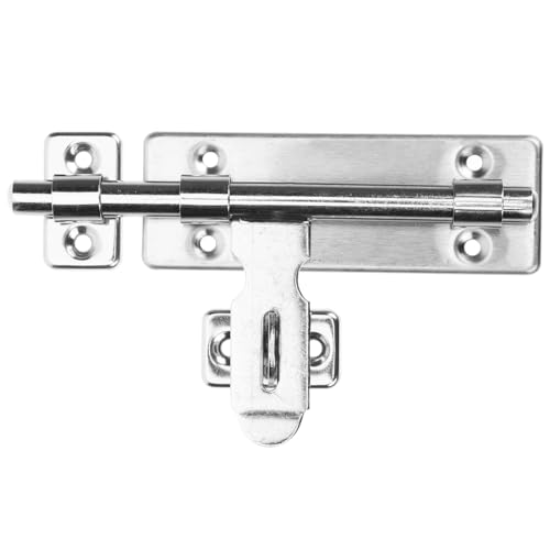 TENDYCOCO 2個 ステンレス製耐食スライドドアボルト 両側取付可能 ロックラッチ バレルロック 室内用浴室木製ドア 補助鍵