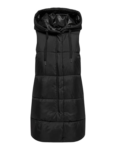 ONLY Damen 3/4-lange Steppweste ONLAsta Puffer Waistcoat mit...