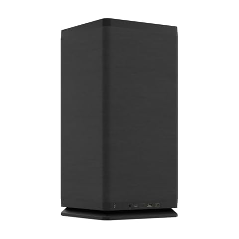 Fractal Design Mood Black PC Case - Sleek Fabric Design, 180mm Top Fan, Conceals 325mm Graphics Card, m-ITX Motherboard Compatible, Easy Access Build, Efficient Cooling Cover