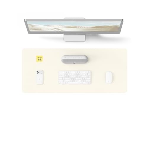 YSAGi Leather Desk Pad Protector, Office Desk Mat, Large Mouse Pad, Non-Slip PU Leather Desk Blotter, Laptop Desk Pad, Waterproof Desk Writing Pad for