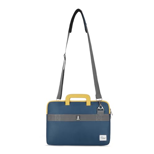 Image of uppercase Pulse Laptop Sleeve, Multi-Textured Quilted Design, Quick Access Pocket, Trolley Sleeve, Slide-in Handle & Detachable Shoulder Strap, Ideal for Men & Women | Office & Travel