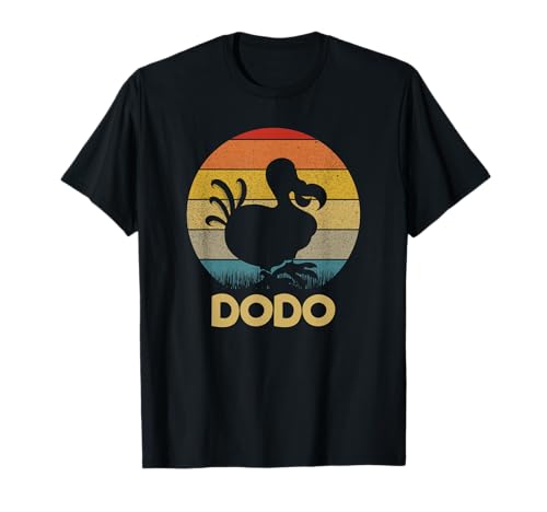 Dodo Bird's Dodobird Gift Co. - Dodo Retro Sunset Dodo Bird Silhouette Dodo Bird T-Shirt