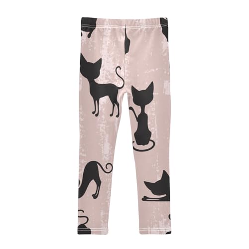 Cute Cats Pattern Girls Leggings,Workout Leggings for Girls Toddler Athletic Leggings Size for 3-10T2