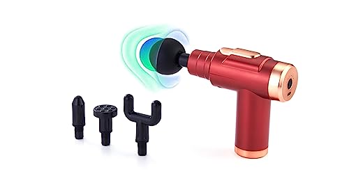 ASBAH Beauty Gun Massager Machine for Full Body Pain Relief |Electric Massager with 4 Interchangeable Massage Heads for Head, Scalp, Face, Neck, Shoulder, Back, Knee & Leg | Deep Tissue Percussion|Portable & Handheld Massager