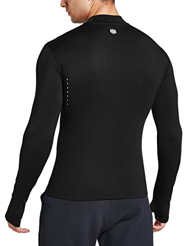 FitsT4 Sports Men's Thermal Fleece Lined Mock Neck Baselayer Tops3