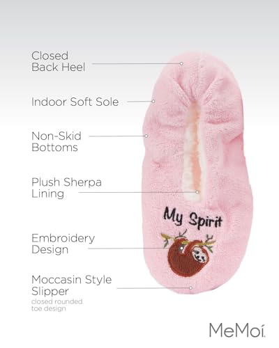 MeMoi Women's My Spirit Animal Sherpa Lined Slippers3