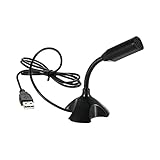 gooseneck mic stand for podium  USB Microphone 360 Gooseneck Design Plug Play Mic Laptop Microphone with Adjustable Holder for Gaming Streaming Voice Over Youtube