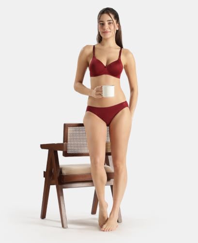Image of Jockey 1803 Women Medium Coverage Micro Modal Elastane Stretch Bikini with Concealed Waistband and StayFresh Treatment