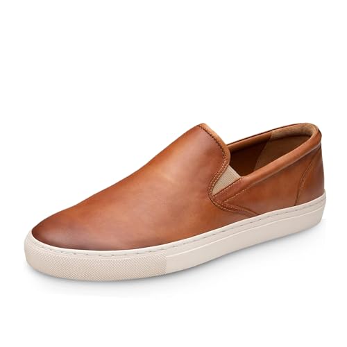 Dunross & Sons Mens Sneakers. Fashion Sneakers. Lace-Up Or Slip-On Mens Casual Shoes. Comfortable Leather Shoes.