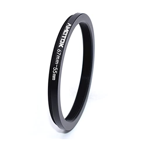 67mm Lens to 55mm Camera Lens Adapter,67mm-55mm Filter Step-Down Ring,Compatible All 55mm Filter Accessory.Made from CNC Machined
