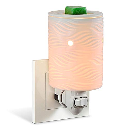 StarMoon Wax Warmer Plug in for Home Décor, Pluggable Home Fragrance Diffuser, No Flame, Removable Dish, with One More Bulb (Willow)