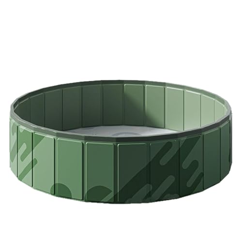 Piscina para niños, piscina plegable para perros, bañera para perros con drenaje, cómoda de llevar, fácil de instalar, parte inferior antideslizante, agujero de drenaje rápido, 100 x 100 x 30 cm para