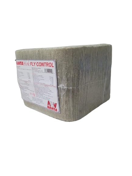 Nanta Block Fly Control 10kg - Nanta. Bloque vitamínico Mineral con Efecto Repelente de Insectos y parásitos externos. Ideal para becerros, Vacas, ovejas y Caballos.