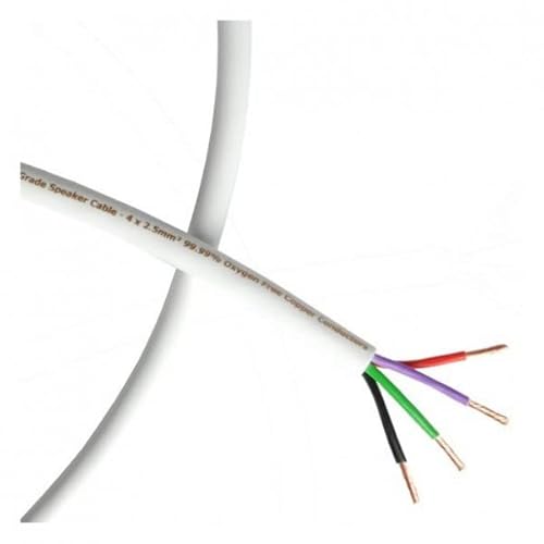 FISUAL Bi Wire Speaker Cable for HiFi Studio Grade White 10m