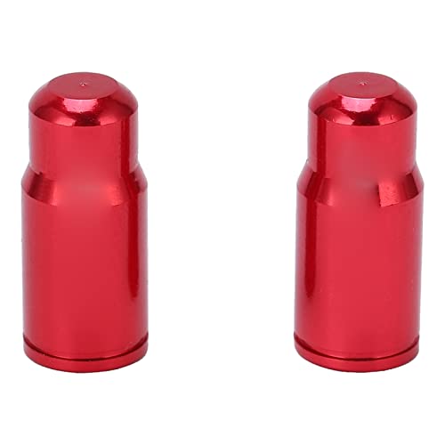 Cubiertas de válvula aluminio rojas para bicicleta miniatura 1