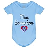 Neuf, sous blister PIXEL EVOLUTION Body Mini Berrichon - Pour un petit garçon déjà fier de son Berry Body bébé garçon - Body humoristique et rigolo - idée cadeau naissance - taille 6 mois - Bleu ciel