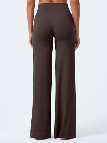 Image of YEOREO Ease Workout Leggings Womens Straight Leggings Eddiy Gym Yoga Pants | 29 inch /31.5 inch /33 inch /35 inch,No Front Seam,High Waist,Buttery,Booty Lifting,Wide Leg