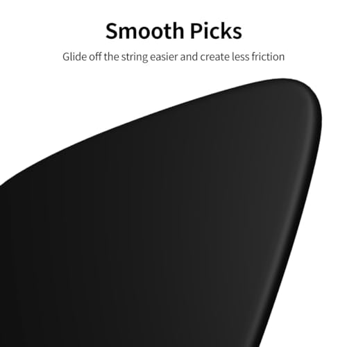 GRAXILON 6-Pack Custom Guitar Picks with Case Personalized with Photo Text Logo Name for Men Women Friends Guitar Players Fathers Day Christmas Birthday Gift, 0.96mm Black