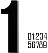 Modern House Numbers for Outside - Self-Adhesive, Large 6 Inch, Metal House Address Numbers - Ide...