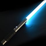 SMAUTOP Lichtschwert,FX Dueling Lightsaber RGB 15 Farben Veränderbares,Premium Aluminiumgriff Lichtschwert mit 12 Modus Sound Force Lichtschwert Spielzeug